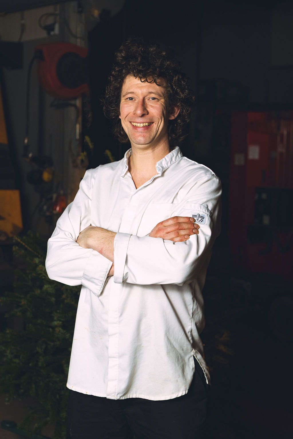 Tim Richter in zijn witte koksbuis